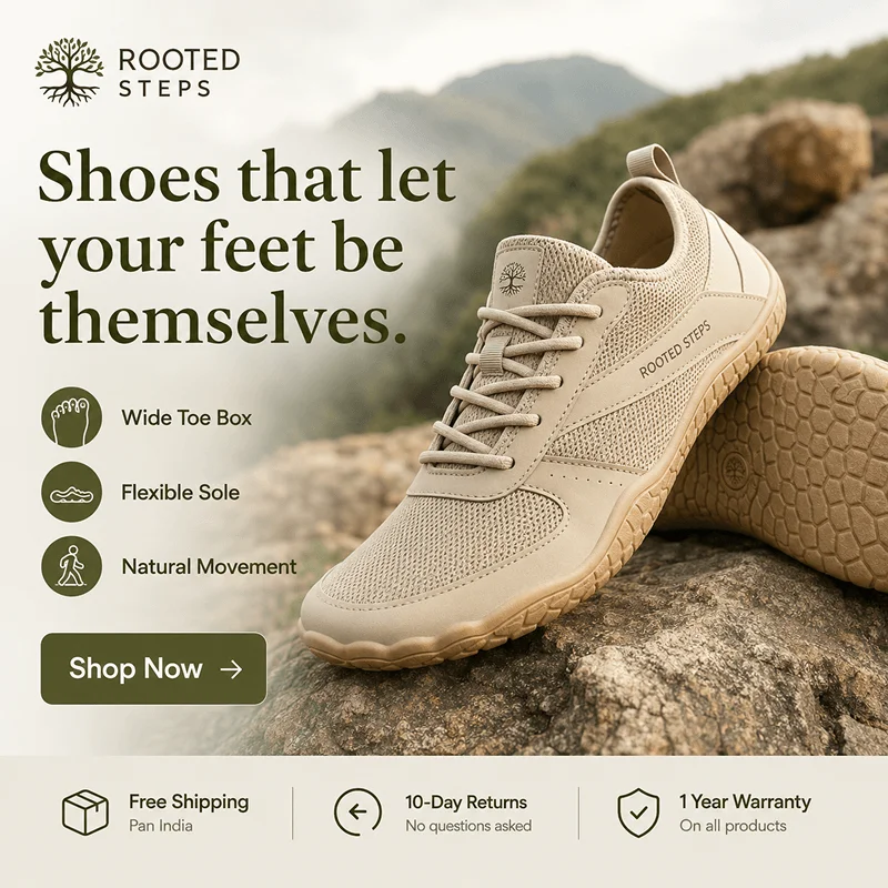 Rooted Steps Meta ad — everyday utility angle for practical versatile wear